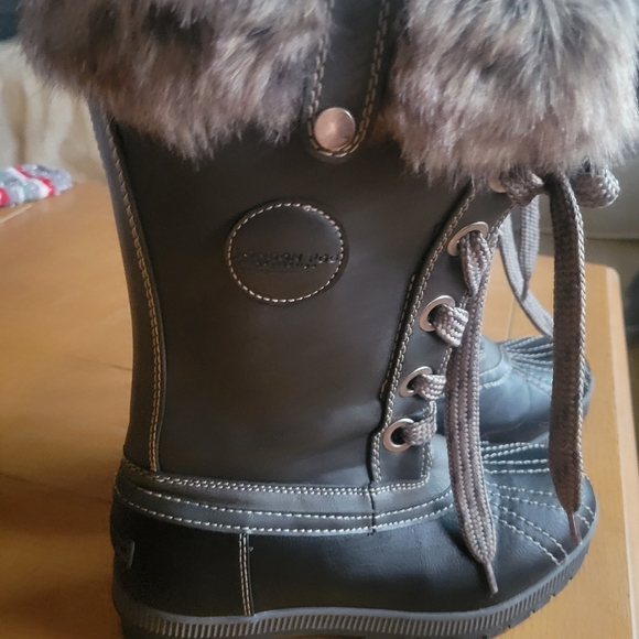 NEW London Fog LFW-Milly Boots Black/Charcoal Womens Size 7M - Picture 2 of 13